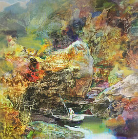 杨兴雅作品11  《渔趣》 100X100cm(2008)上海藏家收藏